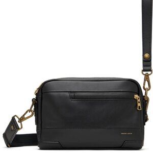 master-piece Black Waterproof Leather Bag | Made in Japan